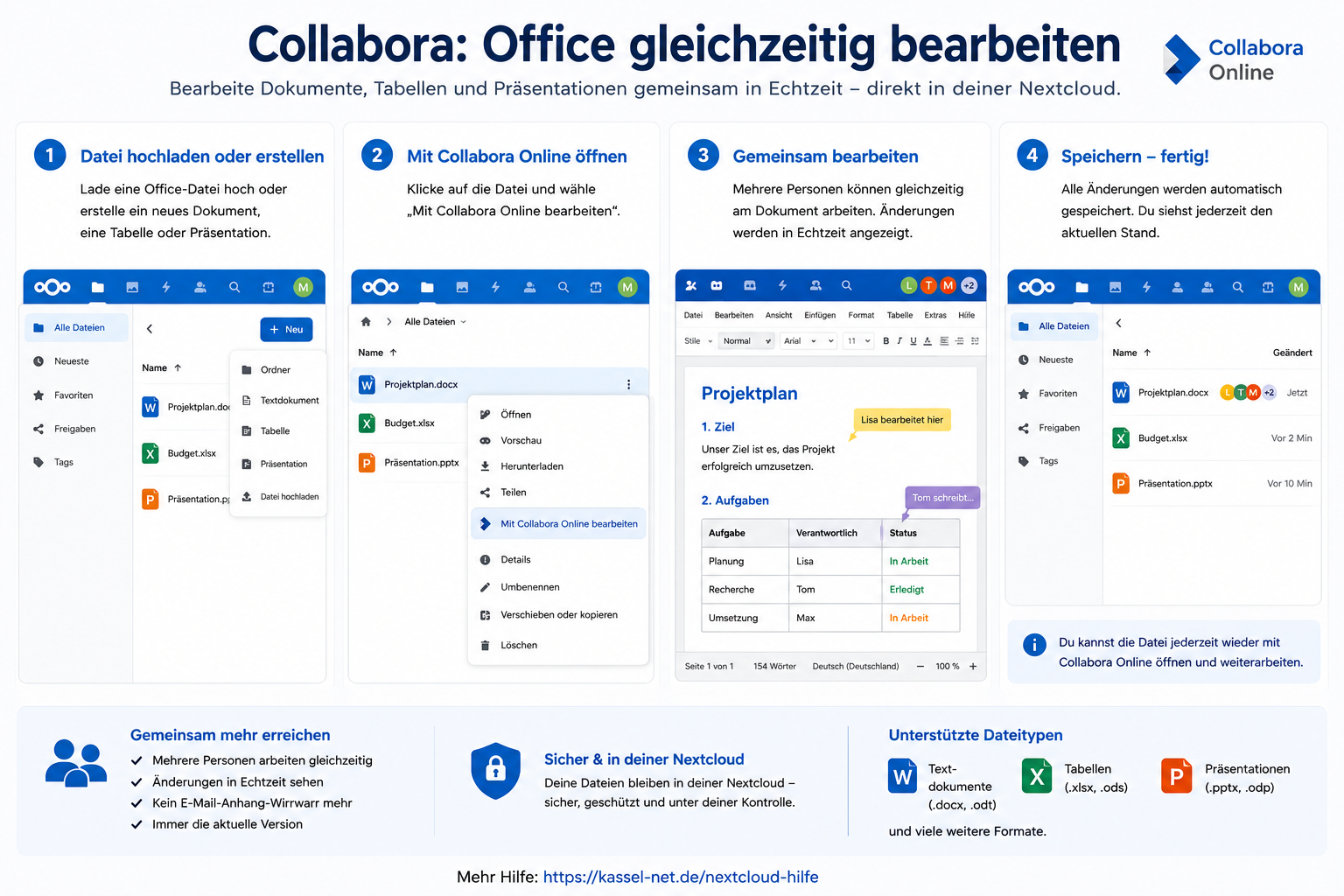 Office Dokumente mit Collabora gleichzeitig bearbeiten